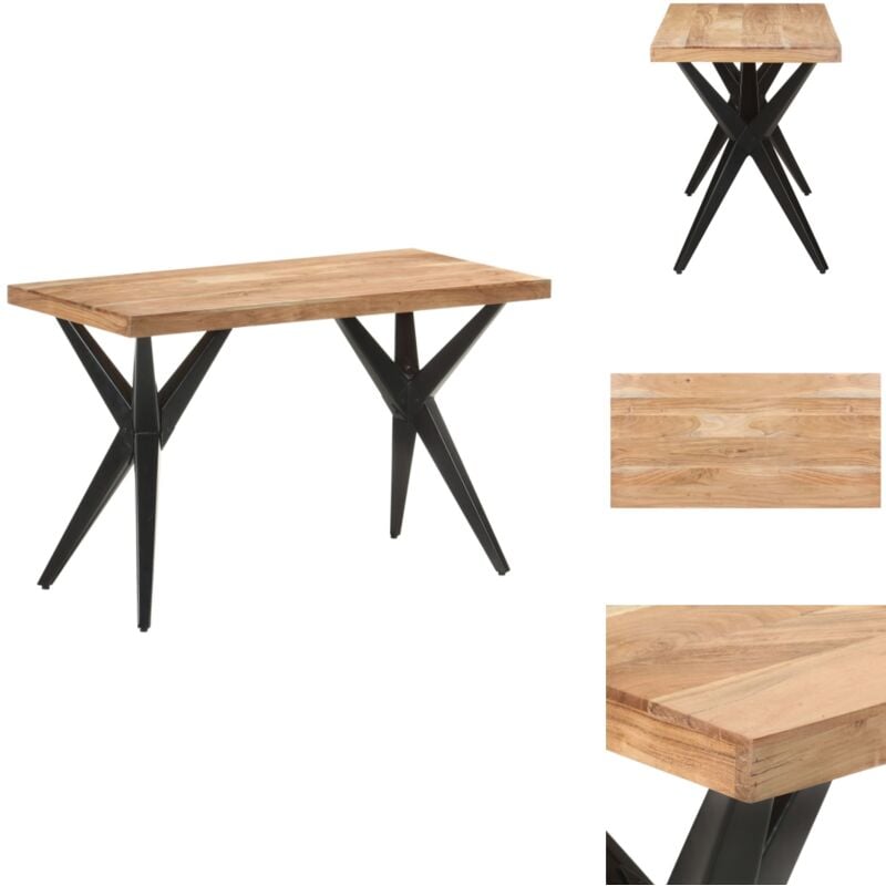 Table de salle à manger 120x60x76 cm Bois solide d'acacia - Table De Salle à Manger - Tables De Salle à Manger - Table De Salle à Manger En Bois