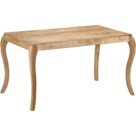 Table de Salle à Manger Bois de Manguier Massif 135x75x76 cm vidaXL - Brun