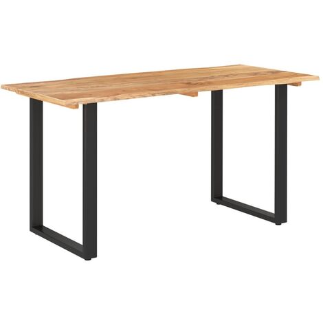 Table de salle à manger 140x70x76 Bois d'acacia solide 3