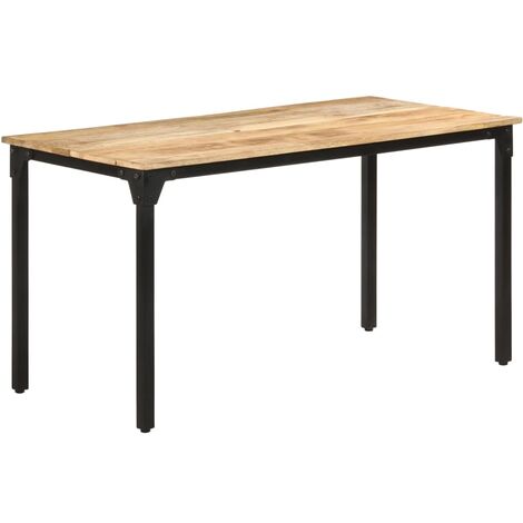 Table de salle à manger 140x70x76 Bois de manguier brut 4