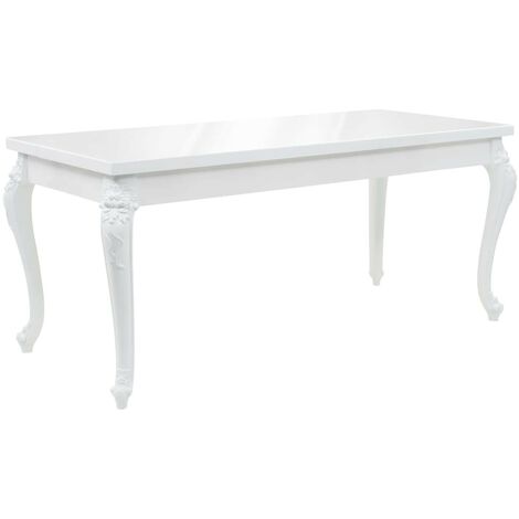 Table de salle à manger 179x89x81 cm Blanc brillant VDFF12874FR