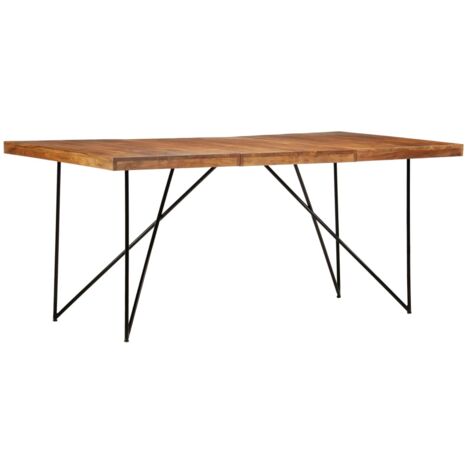 Table à Dîner Cuisine Bois d'Acacia Massif/Bois de Manguier massif vidaXL