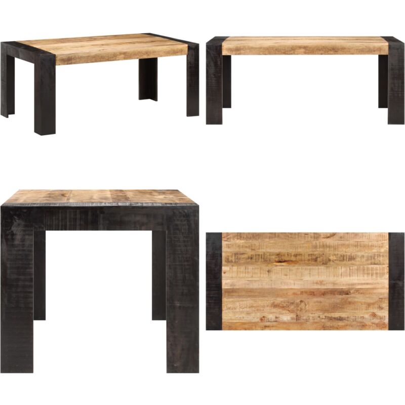 Table de salle à manger 180x90x76 cm Bois de manguier massif - Table à Manger - Table Industrielle - Table En Bois - Table Salon - Meubles De Salle à