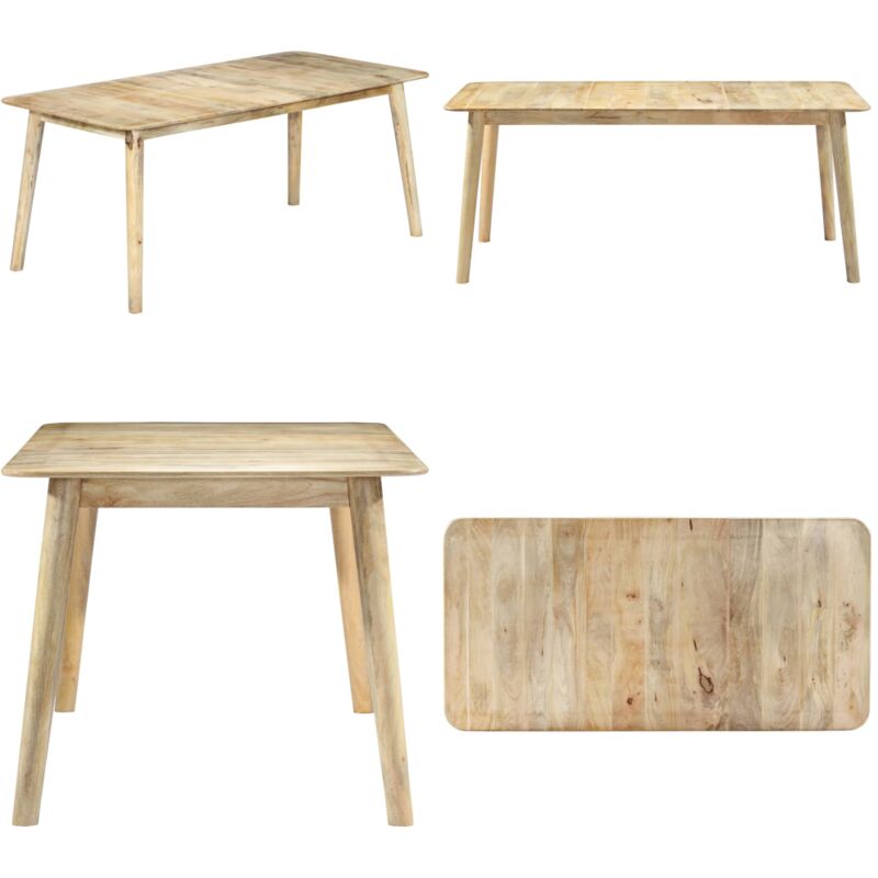 Table de salle à manger 180x90x76 cm Bois de manguier massif - Table à Manger - Table Basse - Meubles De Salle à Manger - Mobilier Moderne - Bois