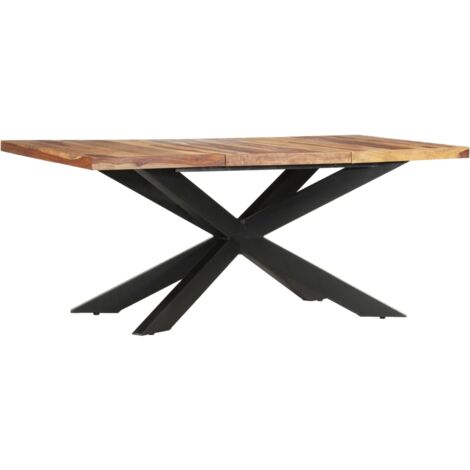 Table à Dîner Salle à Manger Cuisine Repas Multi-taille Multi-matériaux vidaXL