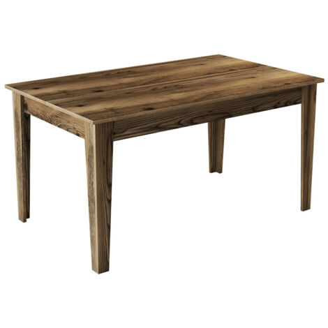 Table de salle à manger avec rangement Kaltes L145cm Bois foncé