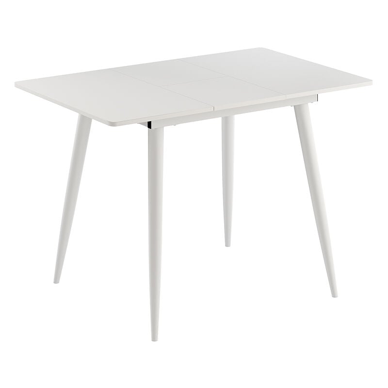 Table de salle à manger Beaver, Blanc, 80x70cm extensible Vicco