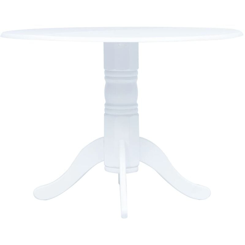 Vidaxl - Table de salle à manger Blanc 106 cm Bois d'hévéa massif