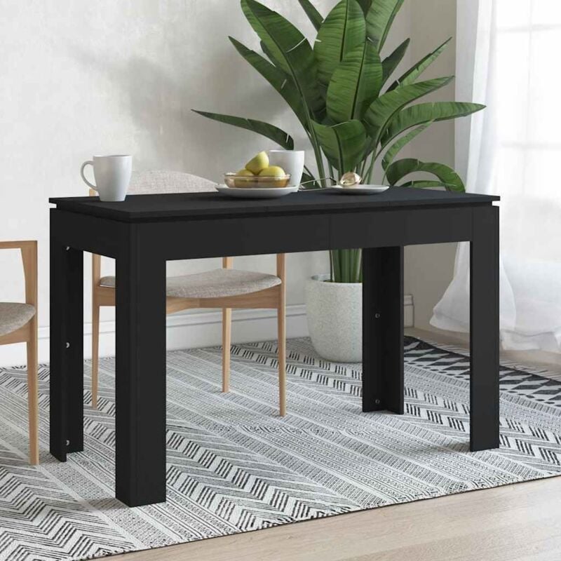 Vidaxl - Table à manger Noir 120x60x76 cm Bois d'ingénierie
