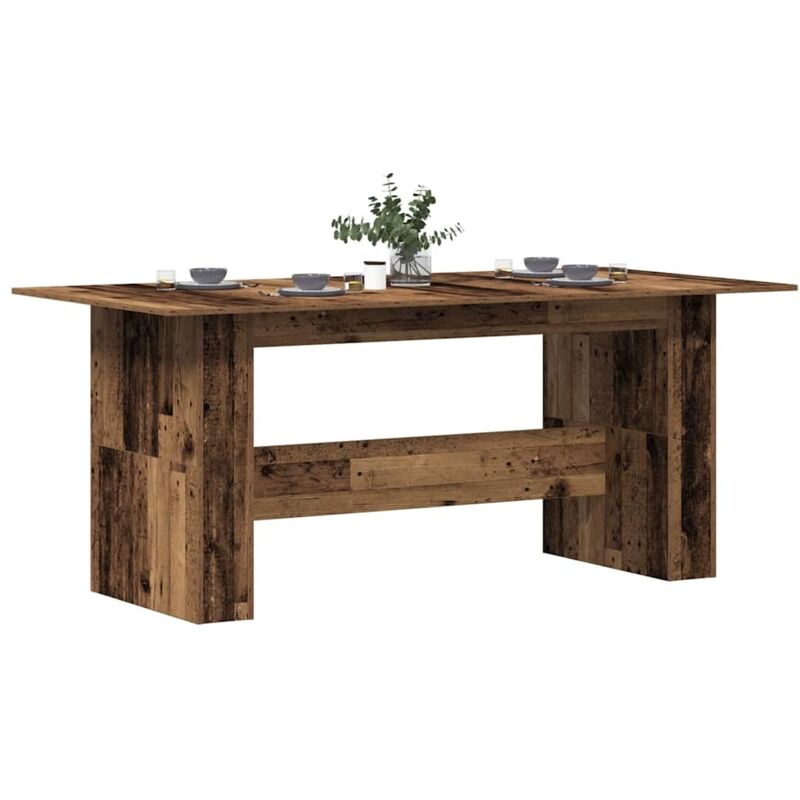 Table à manger vieux bois 180x90x76 cm bois d ingénierie