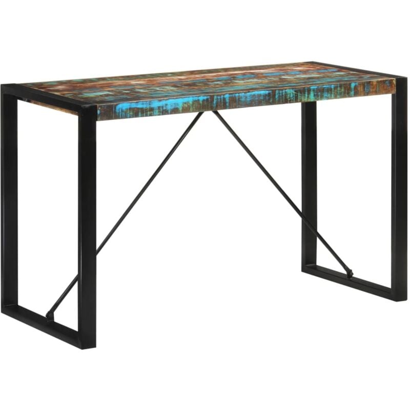 Table à manger 120x55x76 cm bois massif de récupération