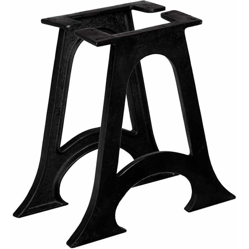 Pied de table base 2 pcs Base voûtée Cadre en a Fonte Vidaxl