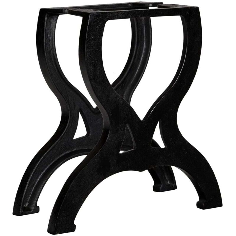 Pied de table basse 2 pcs Cadre en x Fonte Vidaxl