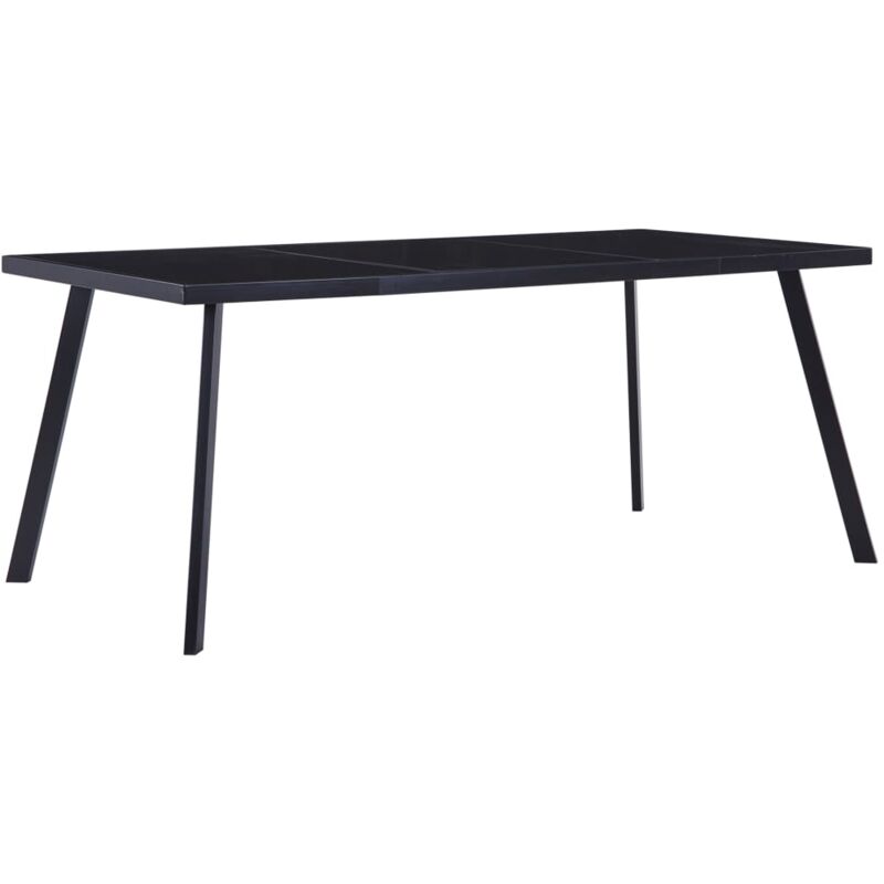 Vidaxl - Table de salle à manger Noir 160x80x75 cm Verre trempé