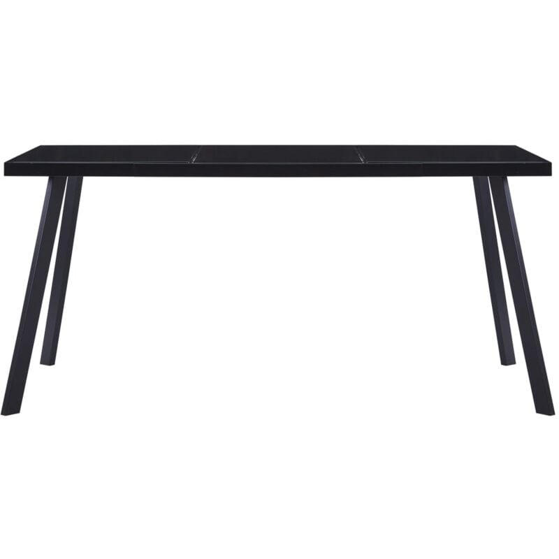 Vidaxl - Table à manger Noir 180x90x75 cm Verre trempé