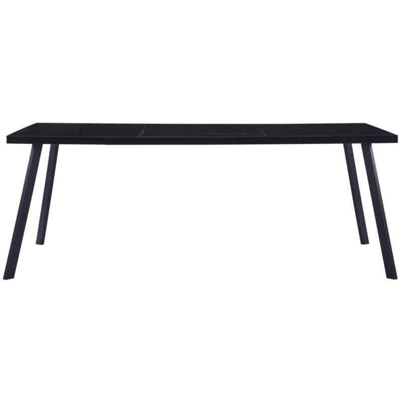 Vidaxl - Table à manger Noir 200x100x75 cm Verre trempé
