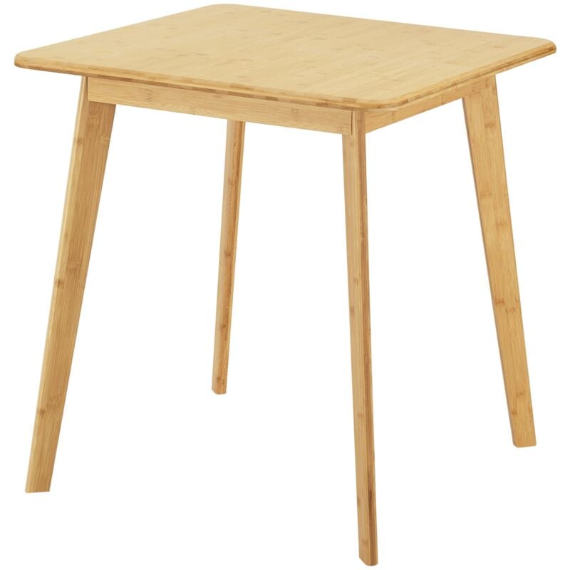 Table de salle à manger carrée pour 2 personnes 75 x 70 x 70 cm bambou