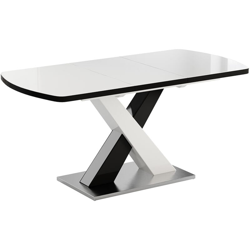Vicco - table de salle à manger Chinto, Noir, 120 x 80 cm extensible