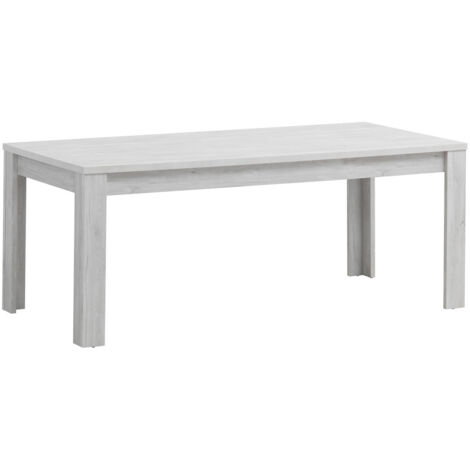 Table de salle à manger contemporaine chêne blanc Curtis
