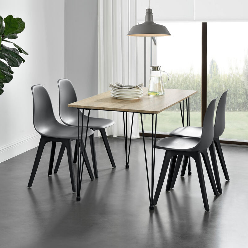 table élégante avec design en acier de conception à 4 plans 120x70x75cm différentes couleurs taille : chêne