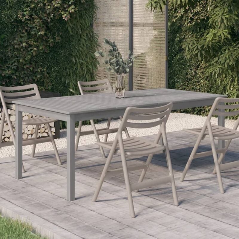 Vidaxl - Table de jardin Gris 200x100x75 cm Bois d'acacia solide