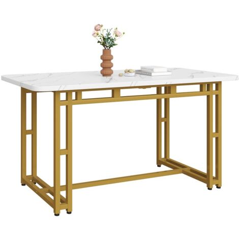Table de Salle à Manger Design - 1PCS Métal Doré - Table Cuisine Moderne Pieds Solides