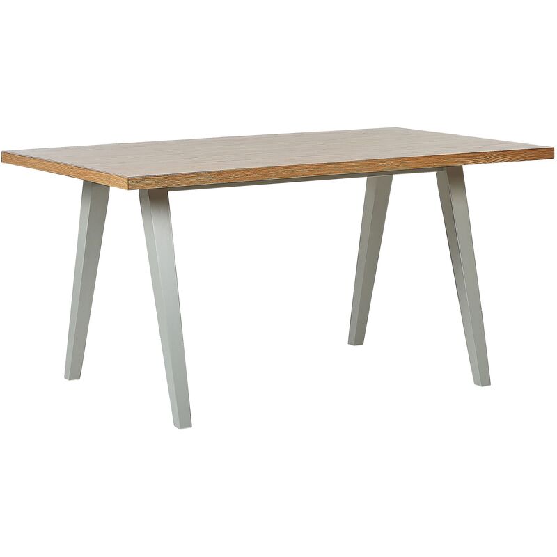 Beliani - Table de salle à manger effet bois clair et grise 150 x 90 cm LENISTER