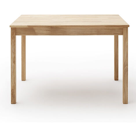 Table de salle à manger en bois hêtre massif huilé coloris chêne sauvage - longueur 110 x hauteur 76 x profondeur 70 cm