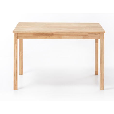 Table de salle à manger en bois  hêtre massif huilé coloris naturel - longueur 110 x hauteur 76 x profondeur 70 cm