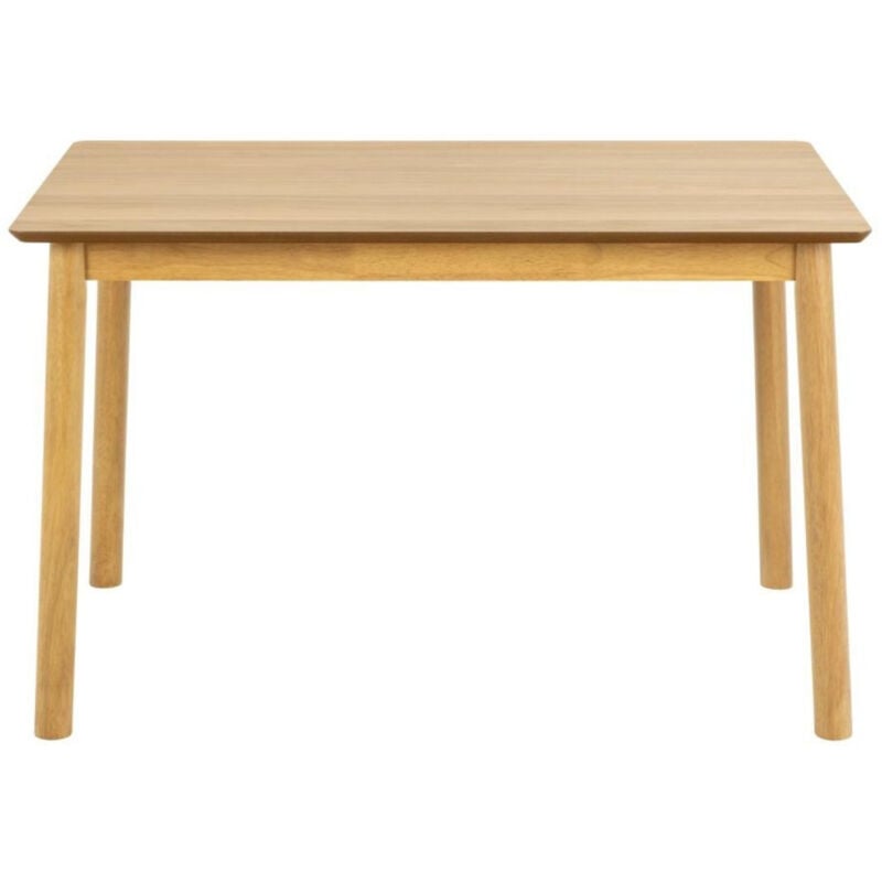 Hellin - Table de salle à manger en bois naturel 4 places L120 - izia