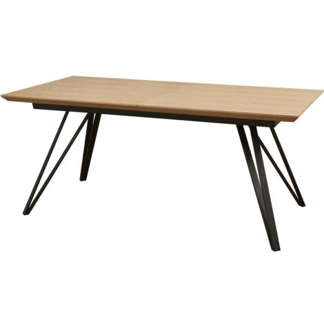 Table de salle à manger extensible placage chêne massif Olympie