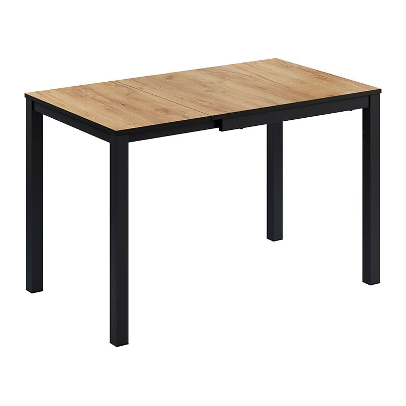 Vicco - Table de salle à manger Granny, Chêne/Anthracite, 120x70cm extensible