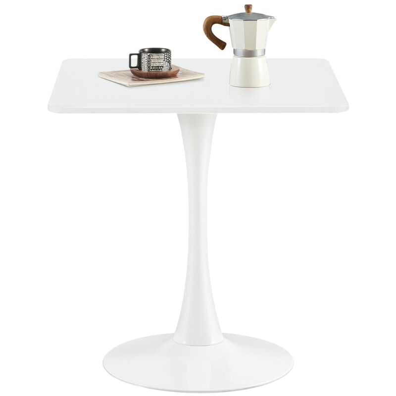 Eggree – Table de salle à manger carrée 70 x 70 cm – Pieds en métal – Plateau MDF finition mate – Pour 2 à 4 personnes – Montage simple Eggree – Table de salle à manger carrée 70 x 70 cm – Pieds en métal – Plateau MDF finition mate – Pour 2 à 4 personnes – Montage simple