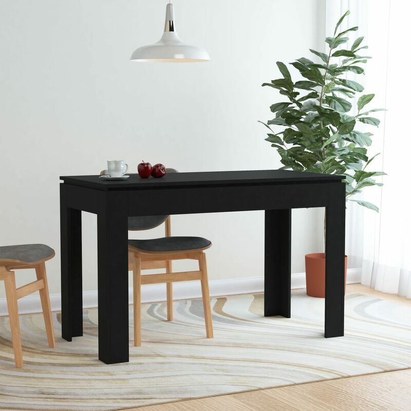 Table de salle à manger Noir 120 x 60 x 76 cm Aggloméré - Noir