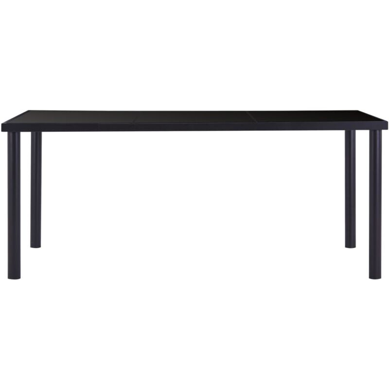 Vidaxl - Table à manger Noir 180x90x75 cm Verre trempé