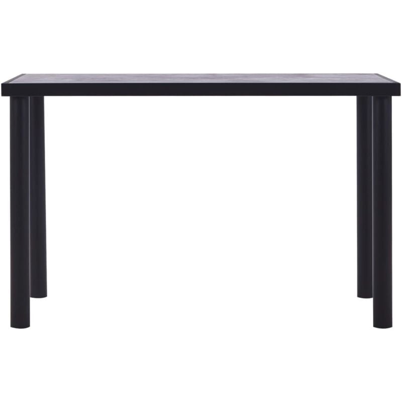 Vidaxl - Table de salle à manger Noir et gris béton 120x60x75 cm mdf