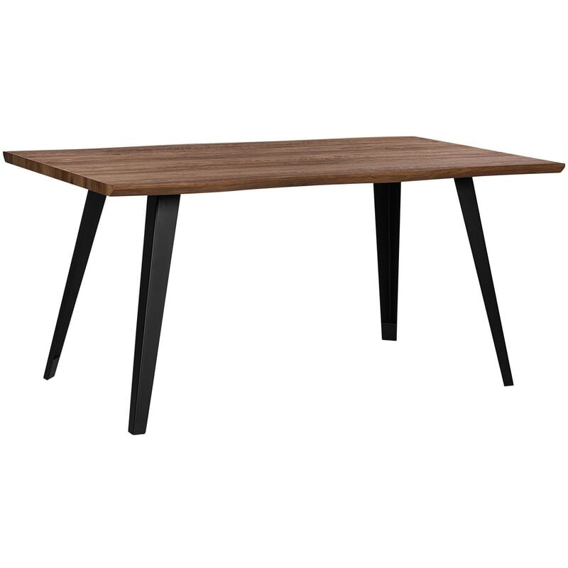 Table de salle à manger effet bois foncé / noir 160 x 90 cm WITNEY
