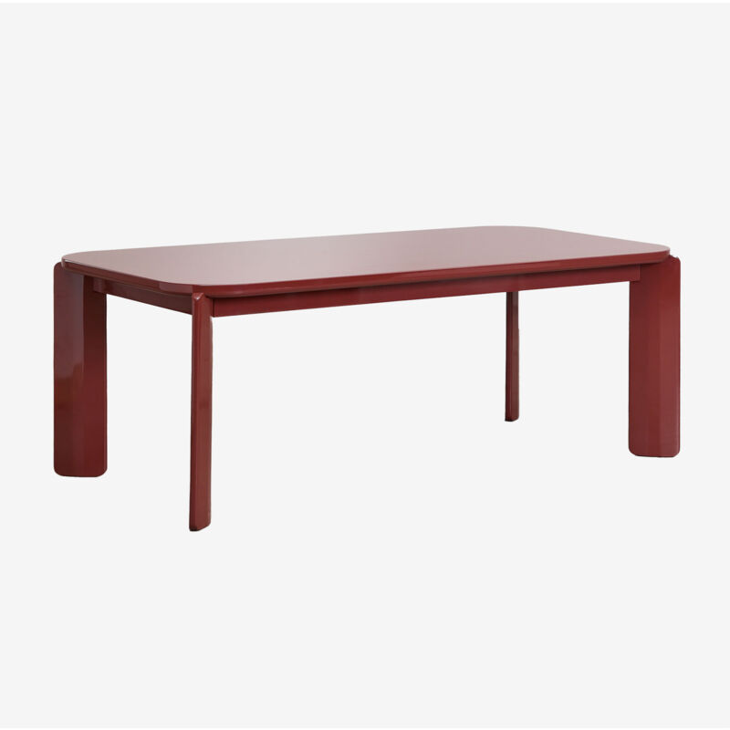 Table de salle à manger rectangulaire 200x100 cm en MDF Genève SKLUM Vin Rouge