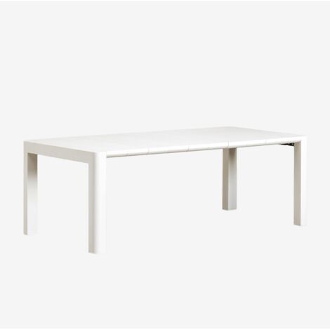 Table de salle à manger rectangulaire Arnadine SKLUM Blanc Gardenia 220 x 100 cm