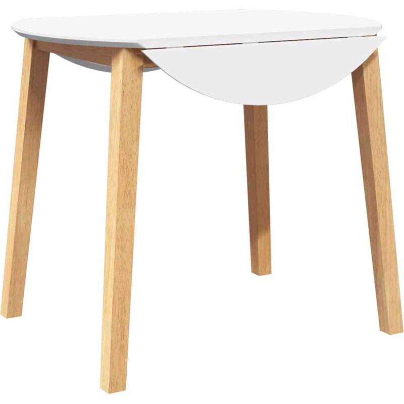 Vidaxl - Table à manger naturel bois massif et caoutchouc