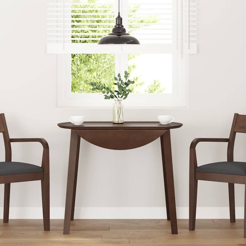 Vidaxl - Table à manger marron bois massif et caoutchouc