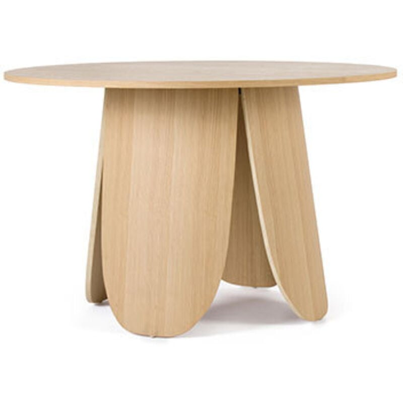 Hellin - Table ronde de salle à manger en bois design D120 - crocus