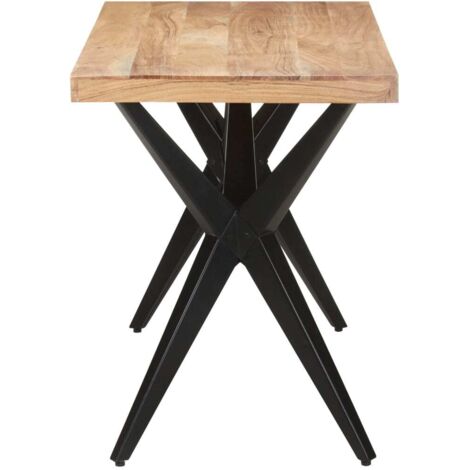 Table de salle à manger  Table à dîne  120x60x76 cm Bois solide d'acacia