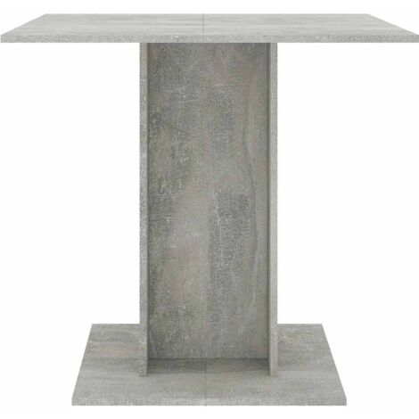 Table de salle à manger Table à dîner Gris béton 80 x 80 x 75 cm Aggloméré