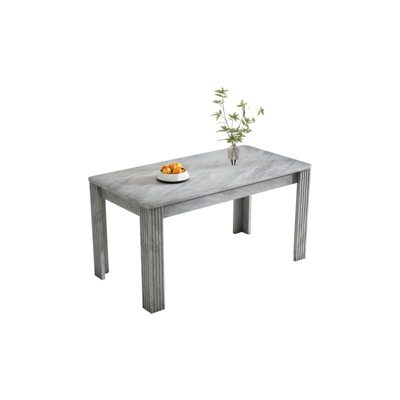 Ineasicer - Table de salle à manger, Table de salle à manger contemporaine, Table à quatre pieds, , Table de salle à manger rectangulaire, Table