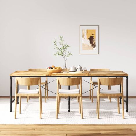 Table de salle à manger,Design Scandinave,Table à manger Bois de manguier massif 240 cm HH14702