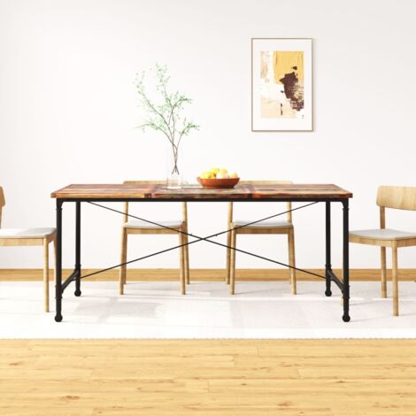Table de salle à manger,Design Scandinave,Table à manger Bois de récupération massif 180 cm HH52549