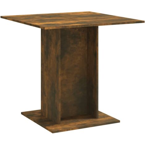 Table de salle à manger,Table à dîner Chêne fumé 80x80x75 cm Bois d'ingénierie CWV66264