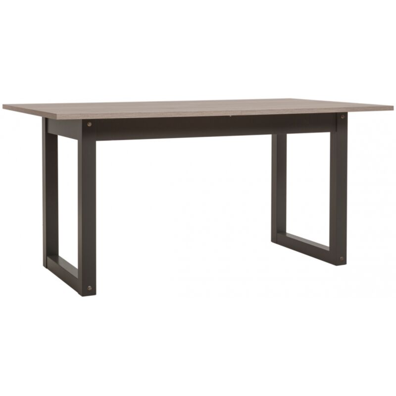 Table à manger extensible 160x190 cm chêne clair et gris anthracite - Piombino