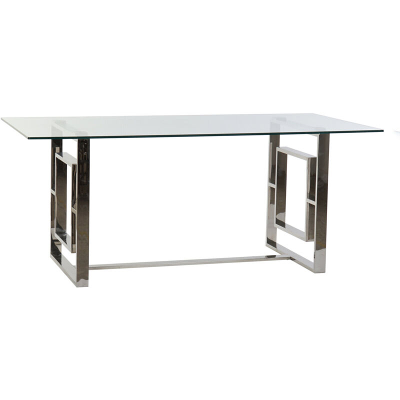 Table Acier Verre 180X90X75